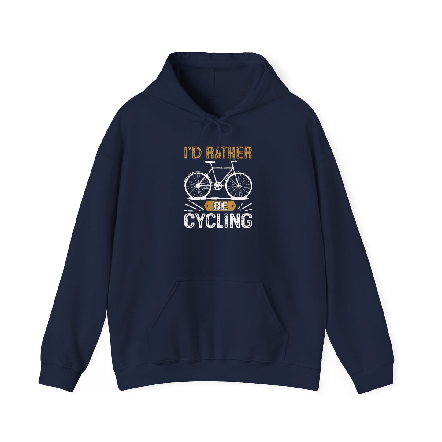 cycling passion hoodie distressed gold and vintage design