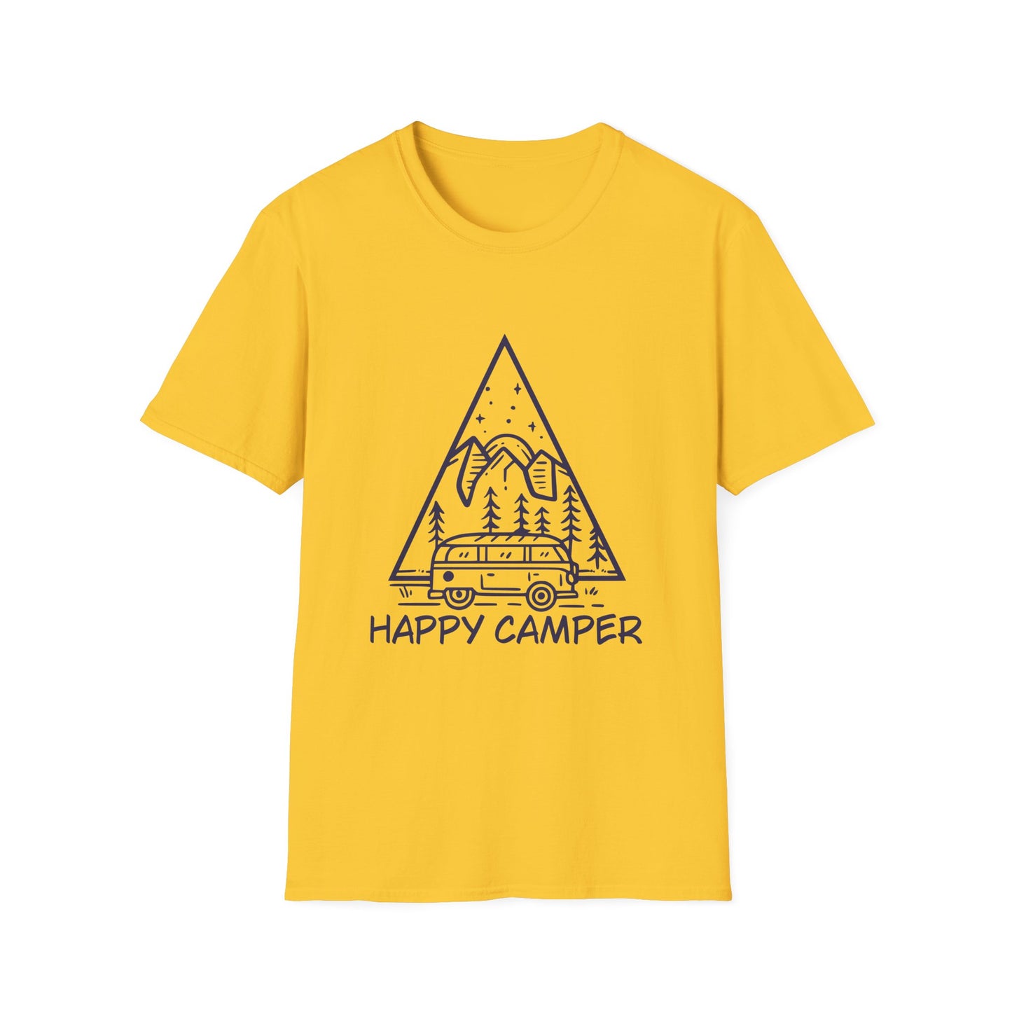 embrace adventure with the happy camper mountain tee