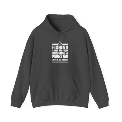 Fishing Saved Me Hoodie Funny Angler Gift Idea