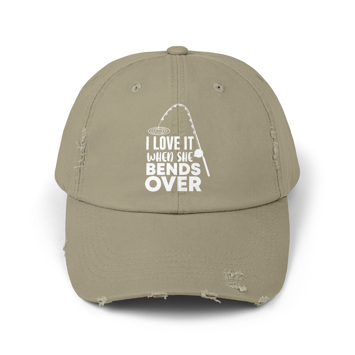 humorous fishing enthusiast hat with bold text design