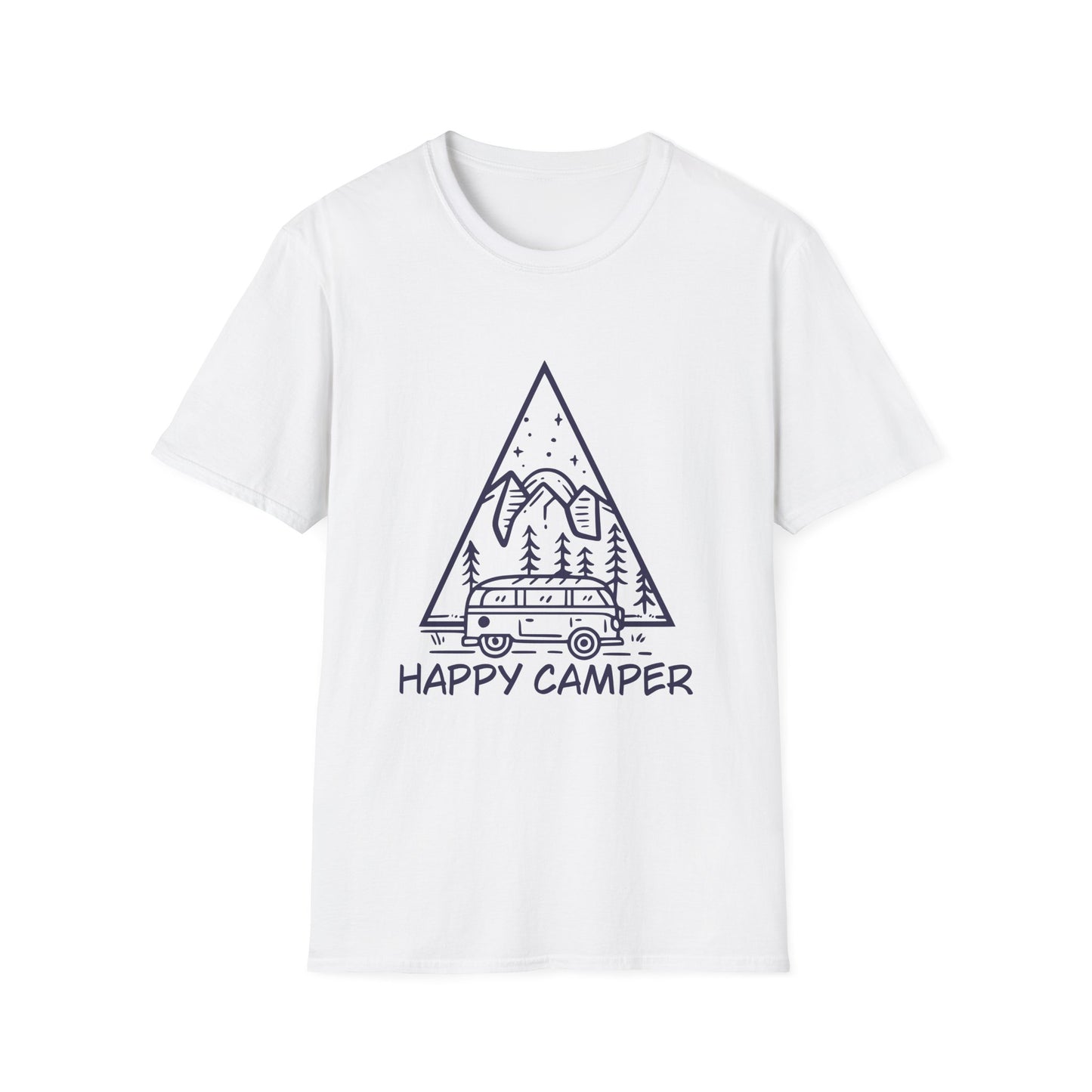 embrace adventure with the happy camper mountain tee