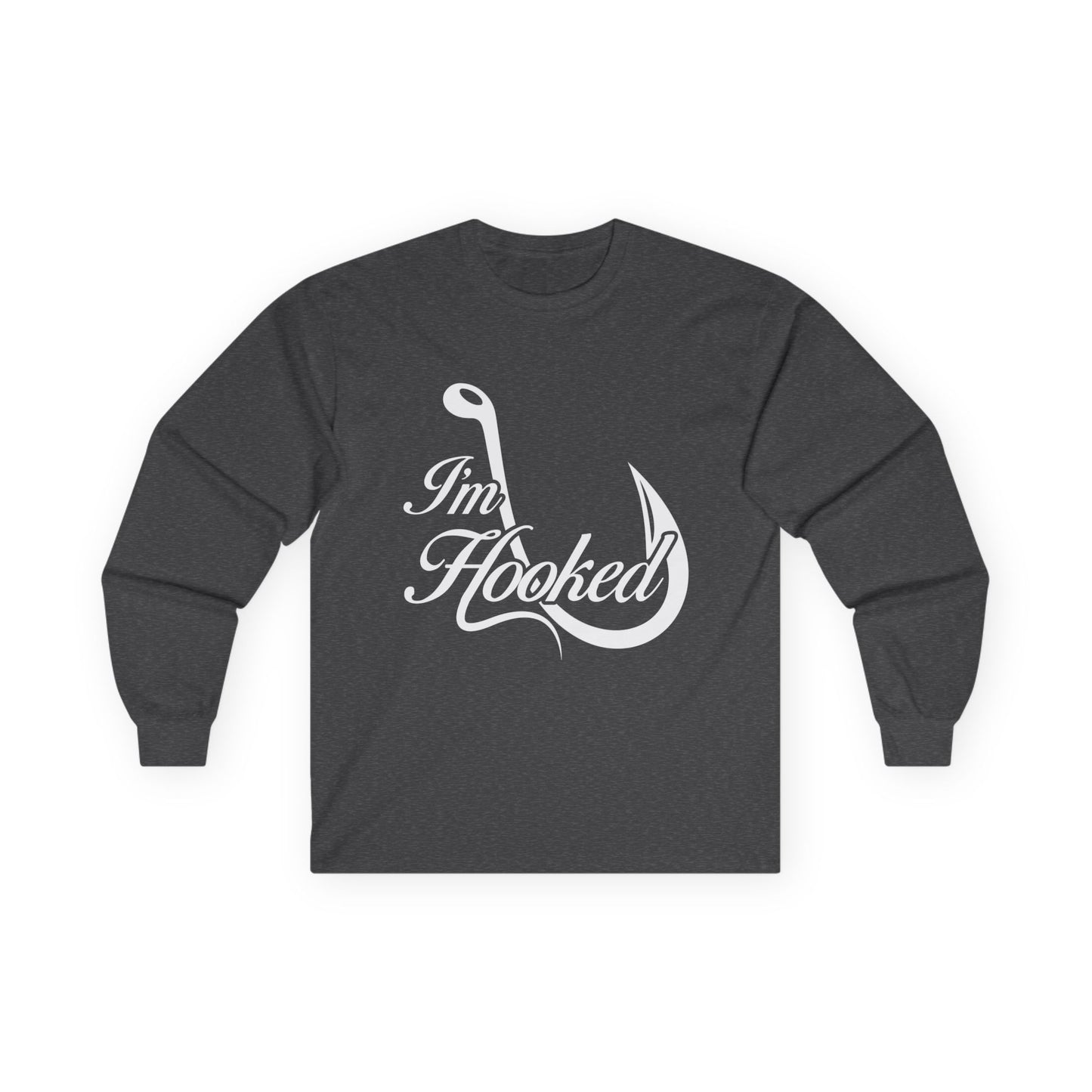 get hooked fishing enthusiast long sleeve shirt