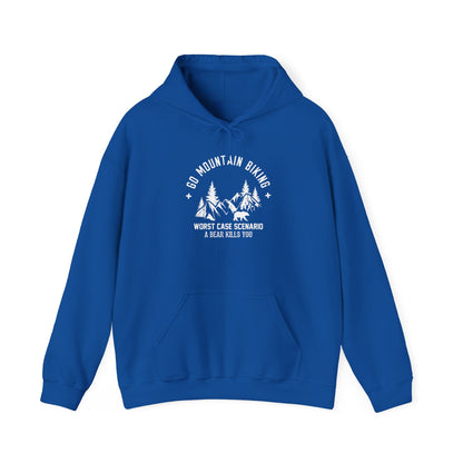 Adventure Awaits Bold Mountain Biking Hoodie