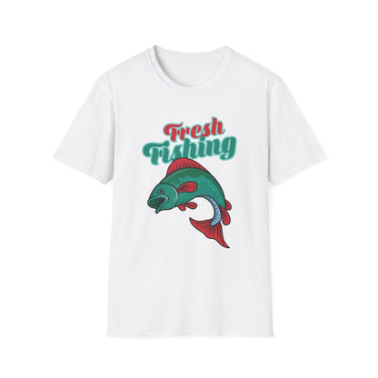 Vibrant Fresh Fishing Cartoon Fish Tee For Enthusiasts