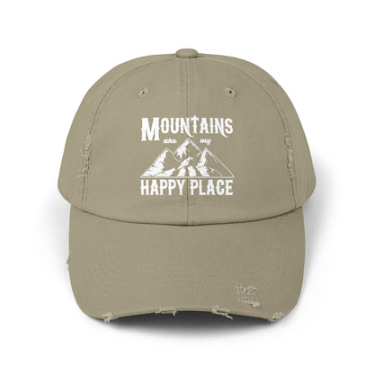 Mountains Are My Happy Place Hat For Nature Lovers