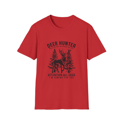 Majestic Deer Hunter T-Shirt With Woodland Ambiance