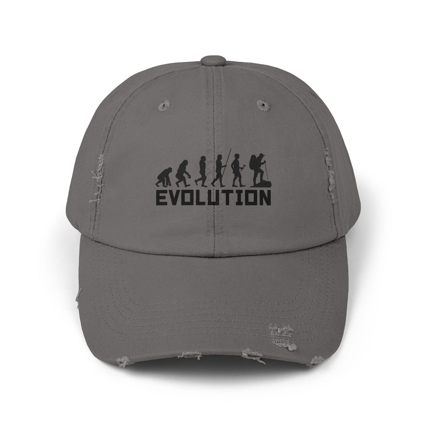 hat celebrating human evolution and adventure journey