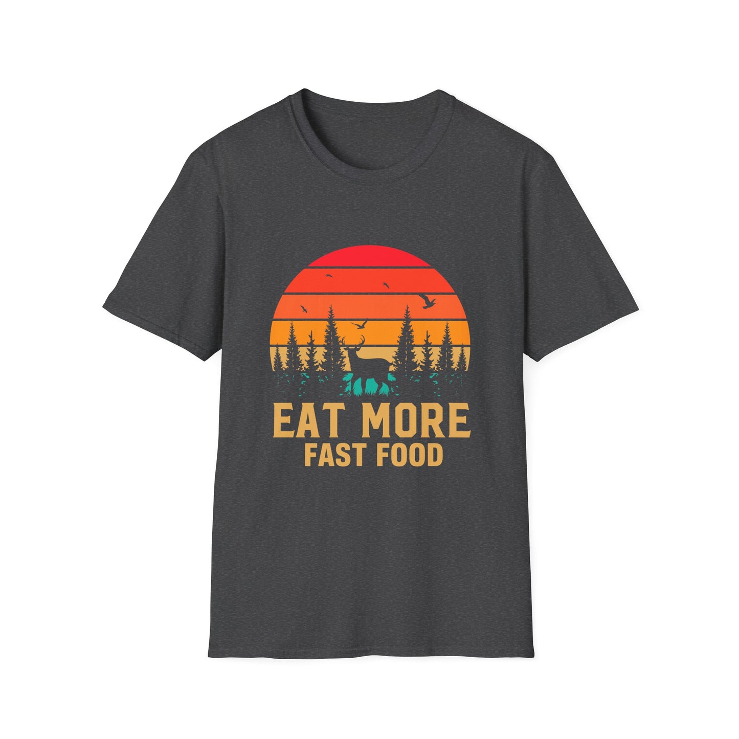 sunset wilderness nature meets humor t-shirt design