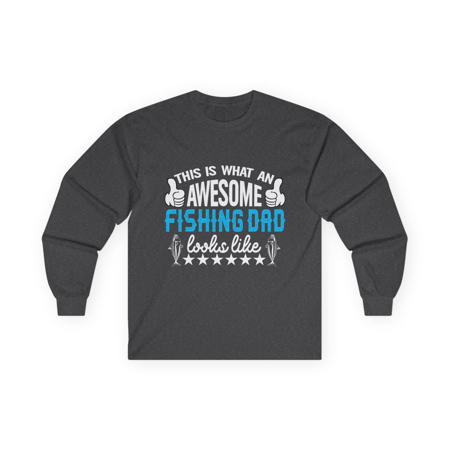 awesome fishing dad long sleeve shirt for dads