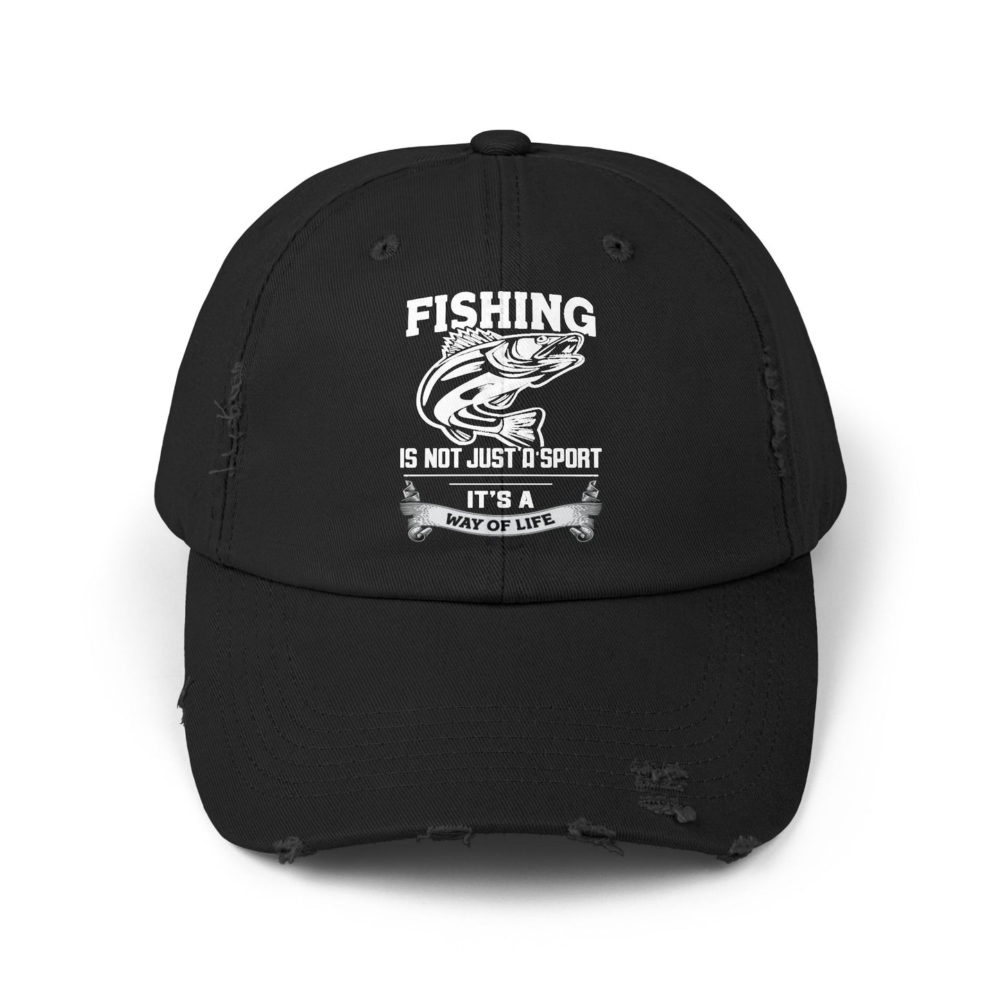 fishing way of life hat with dynamic bass design