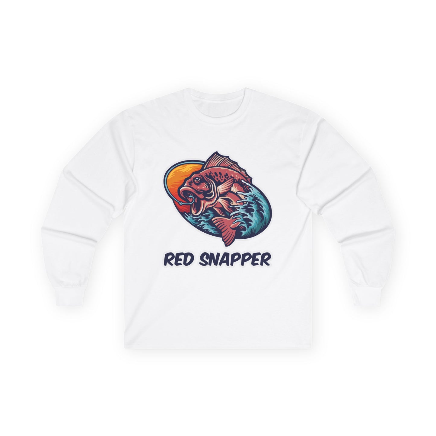 vibrant red snapper long sleeve fishing shirt delight