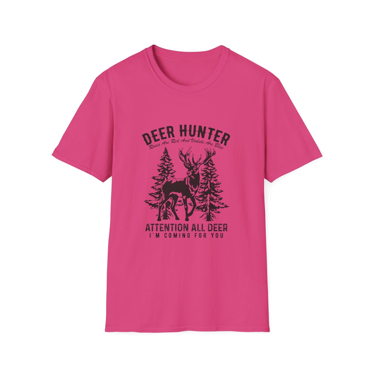 majestic deer hunter t-shirt with woodland ambiance