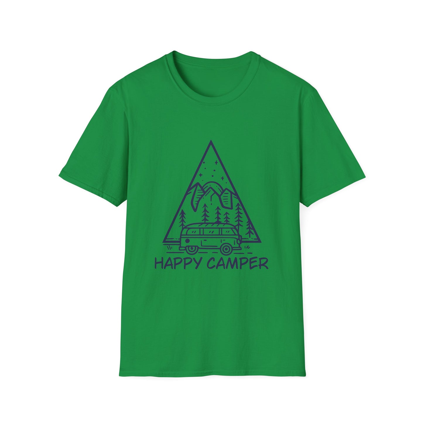 embrace adventure with the happy camper mountain tee