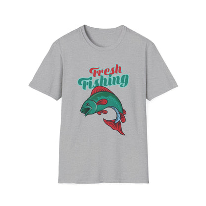 Vibrant Fresh Fishing Cartoon Fish Tee For Enthusiasts