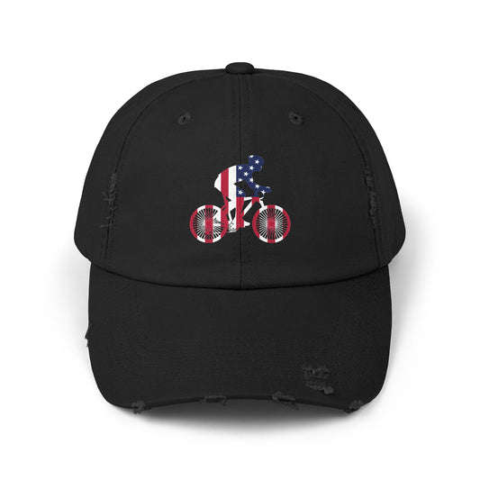 Patriotic Cyclist Hat With American Flag Design