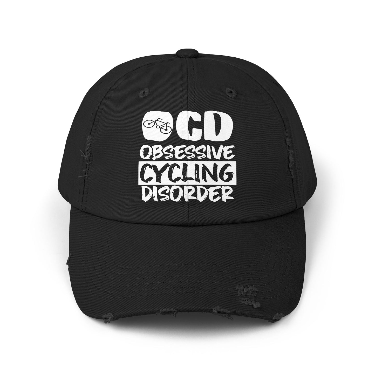 ocd obsessive cycling disorder hat for cycling enthusiasts with humorous bicycle design and style