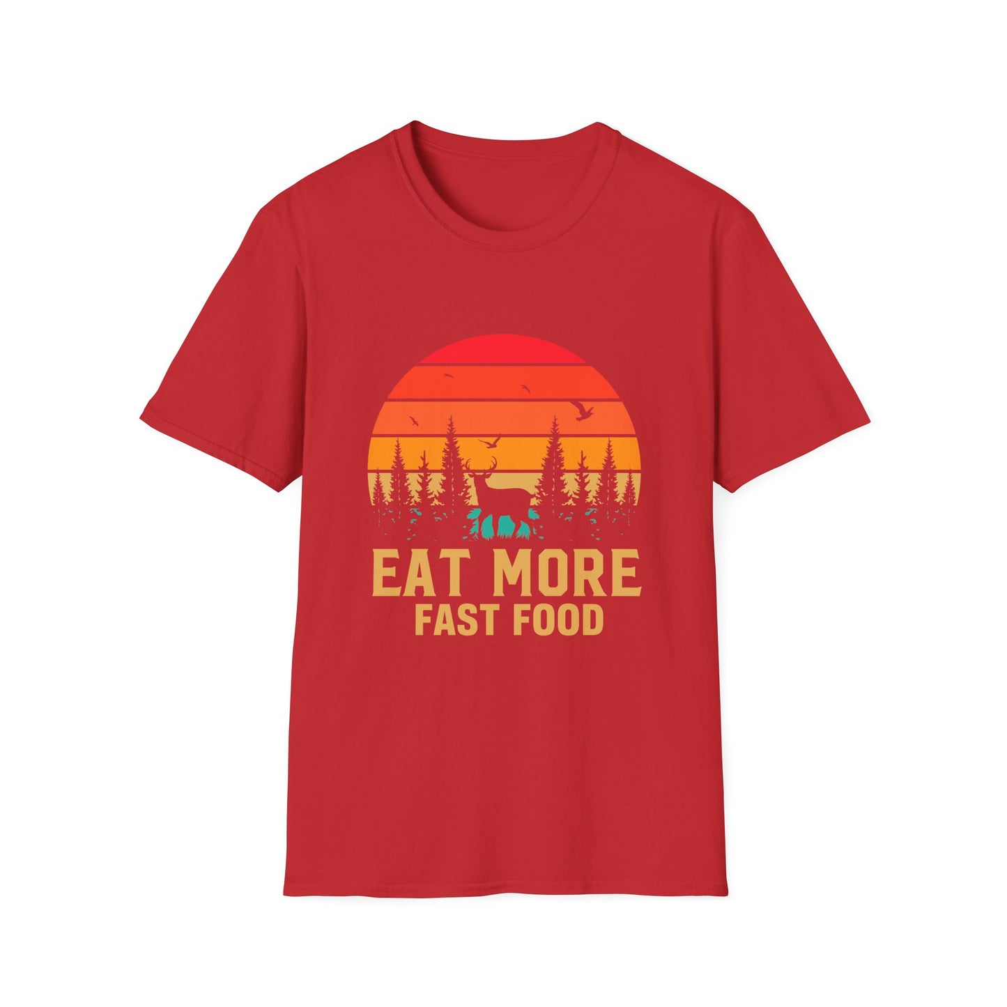 sunset wilderness nature meets humor t-shirt design