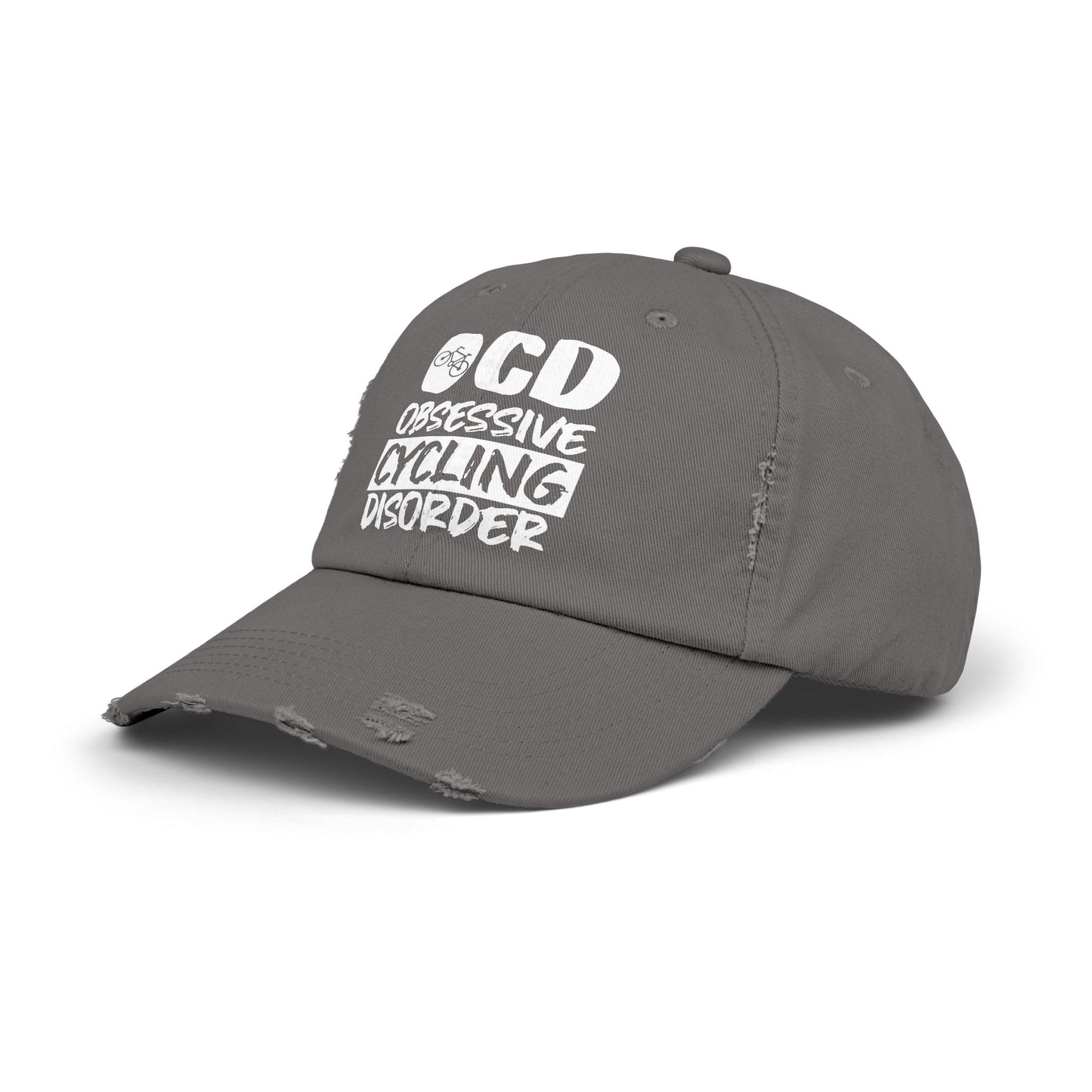 ocd obsessive cycling disorder hat for cycling enthusiasts with humorous bicycle design and style