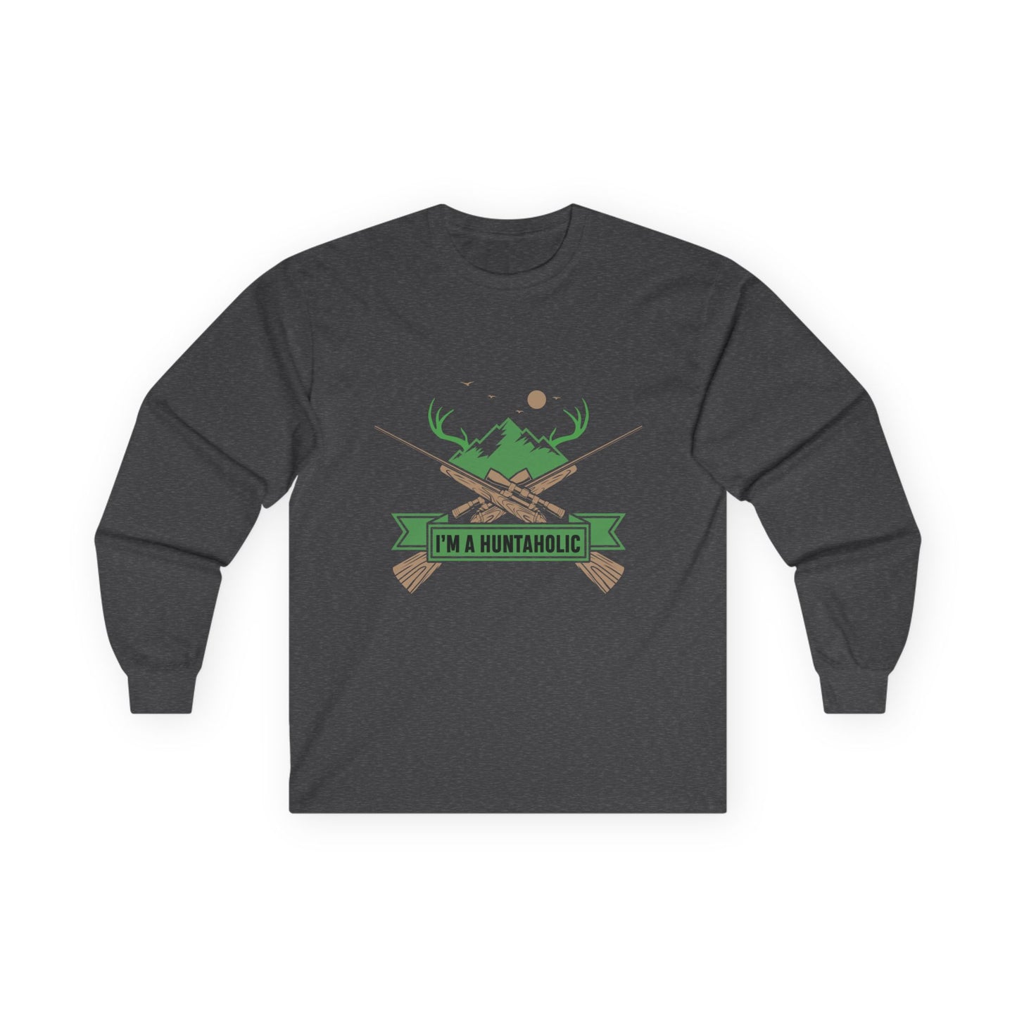 huntaholic outdoor long sleeve shirt with bold design