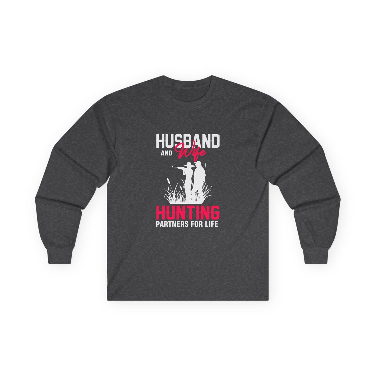 husband and wife hunting partners long sleeve shirt