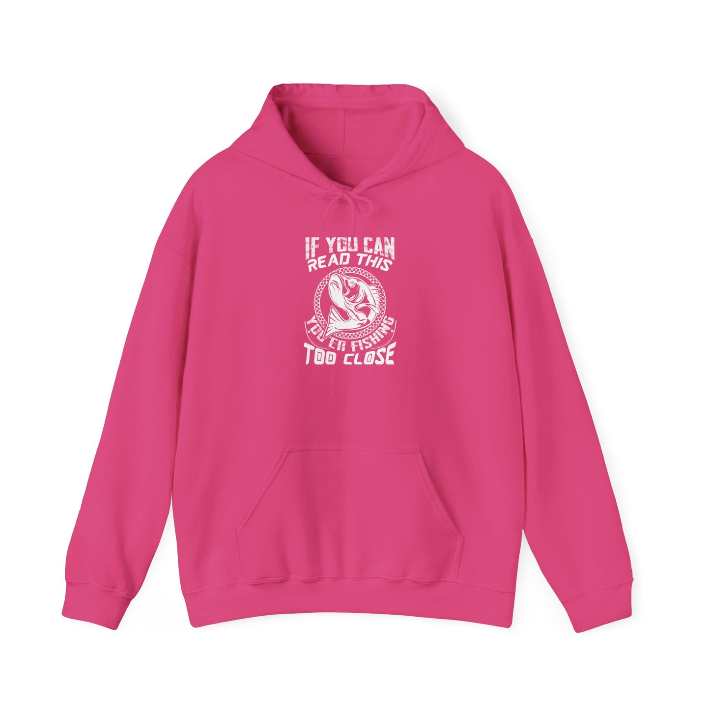 playful fishing hoodie with humorous outdoor theme