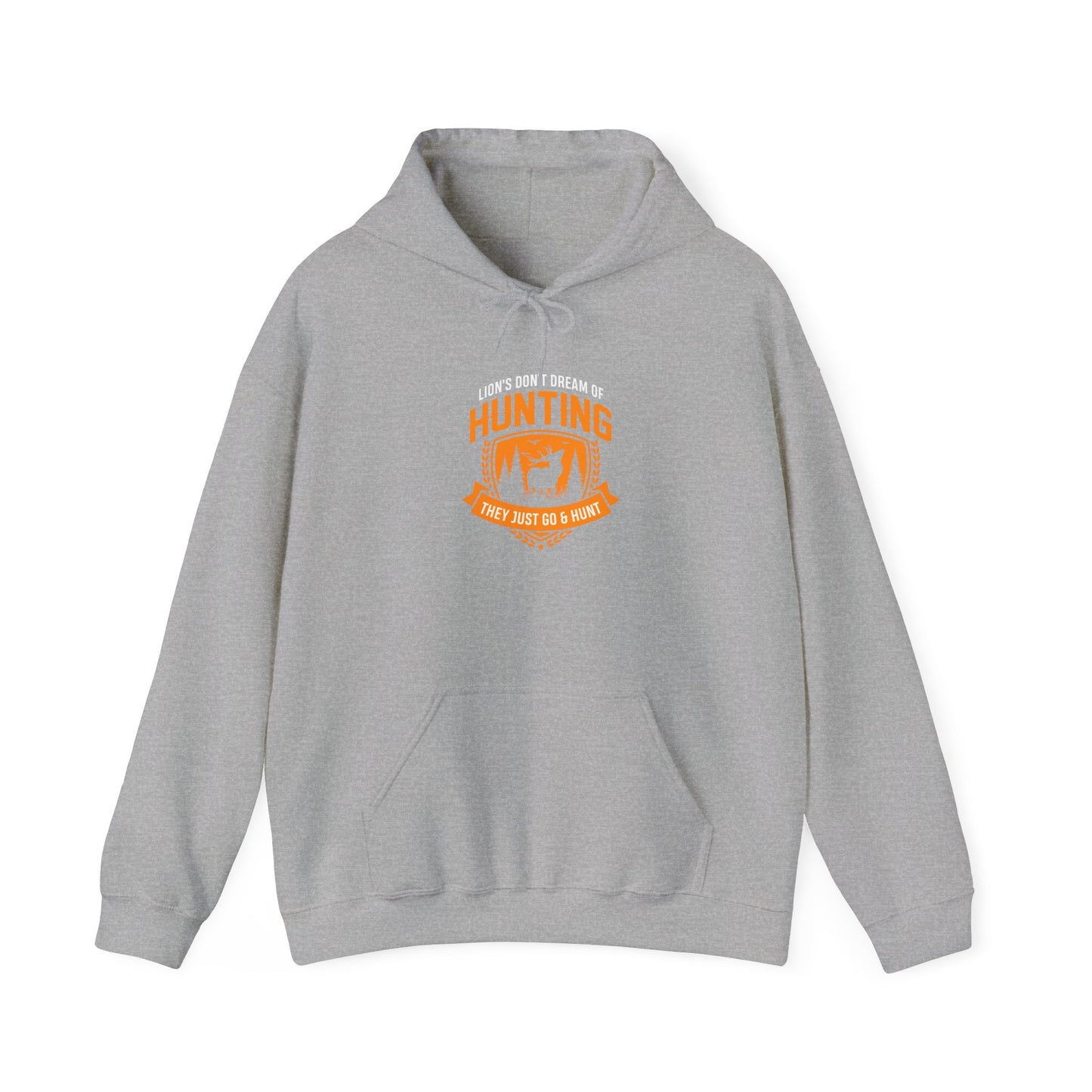 lions dont dream adventure hoodie in black  orange