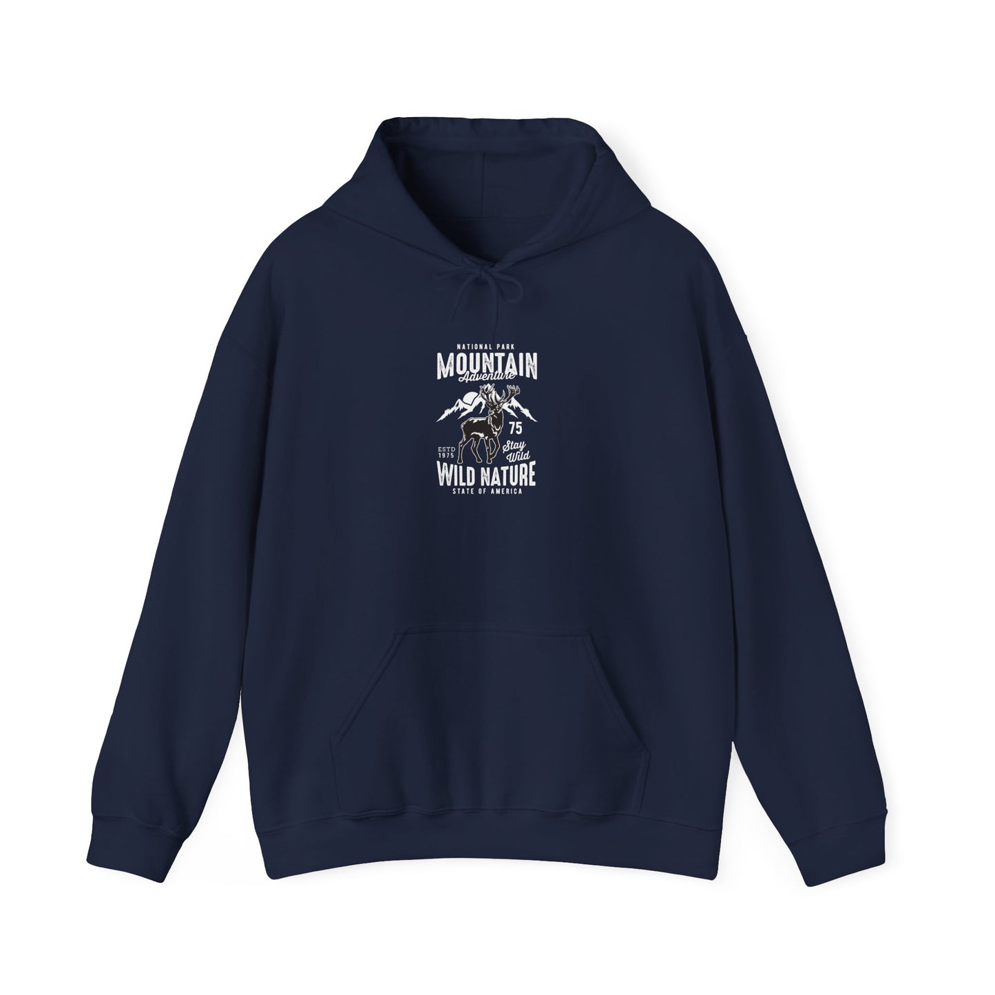 mountain adventure hoodie celebrating wild nature 1975