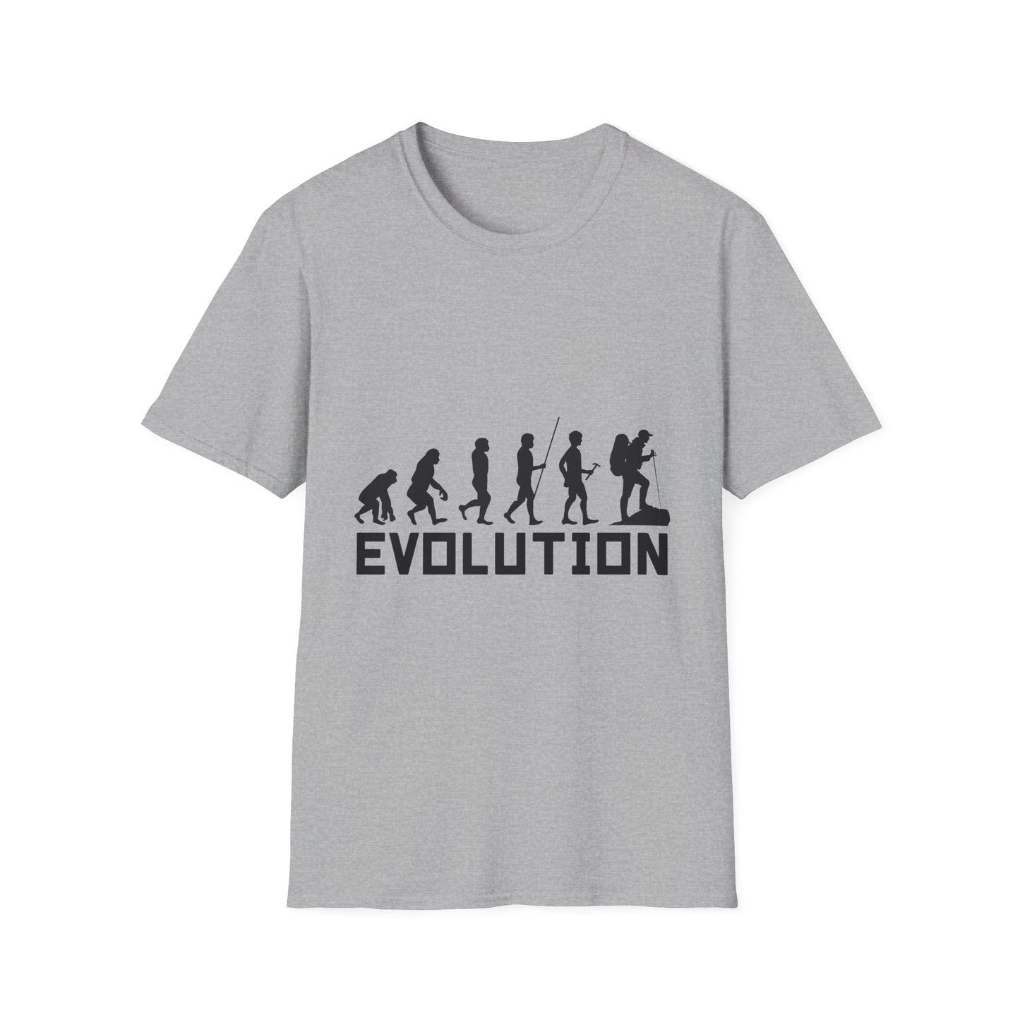 evolutionary journey t-shirt from ape to explorer