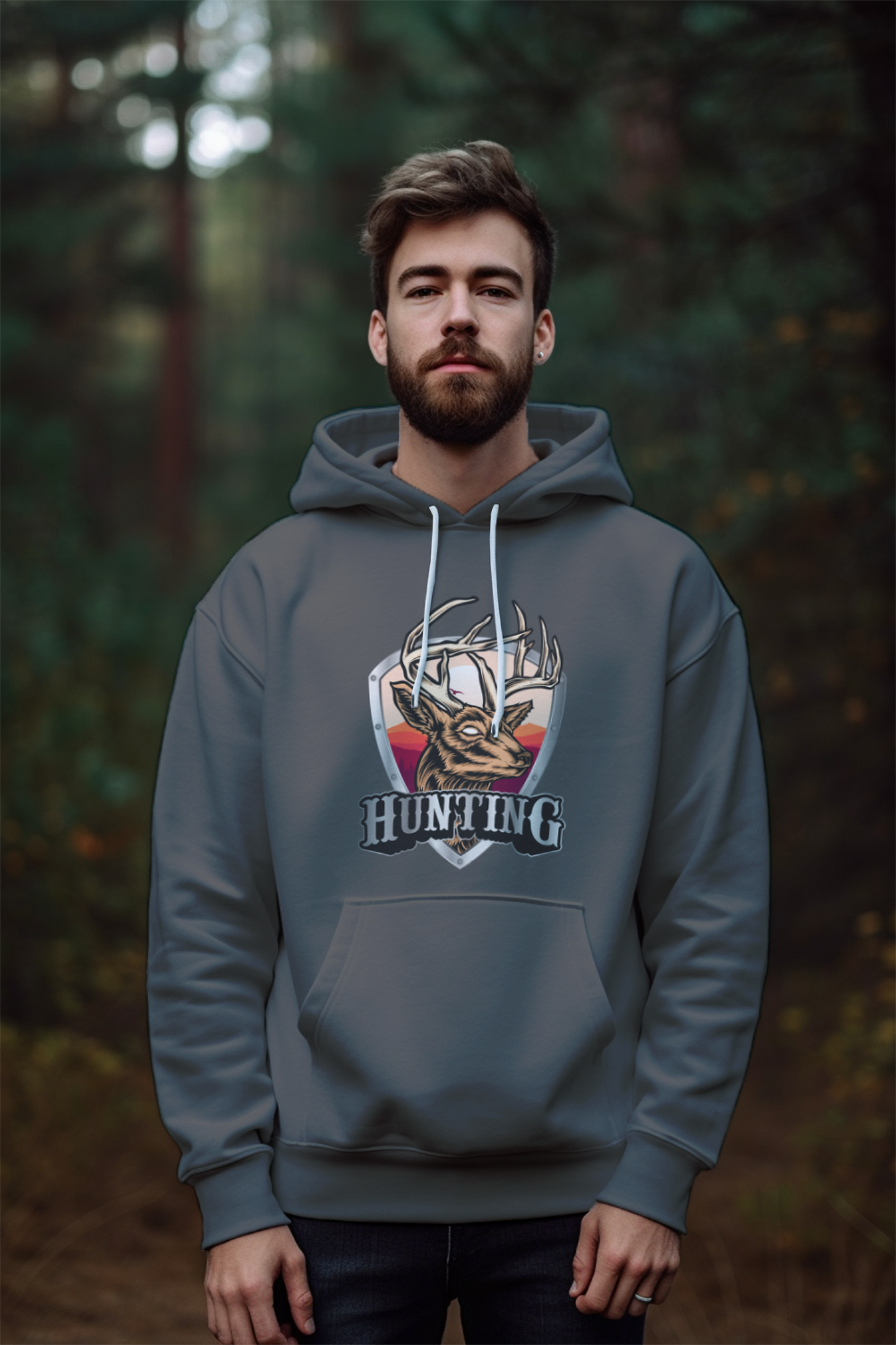 majestic deer sunrise hoodie - nature adventure appeal