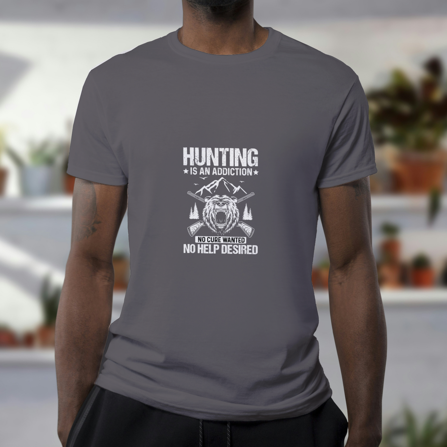 hunting addiction graphic tee for passionate hunters