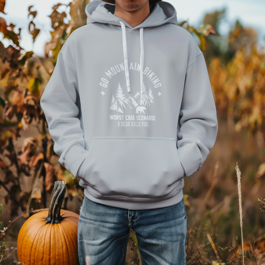 Adventure Awaits Bold Mountain Biking Hoodie