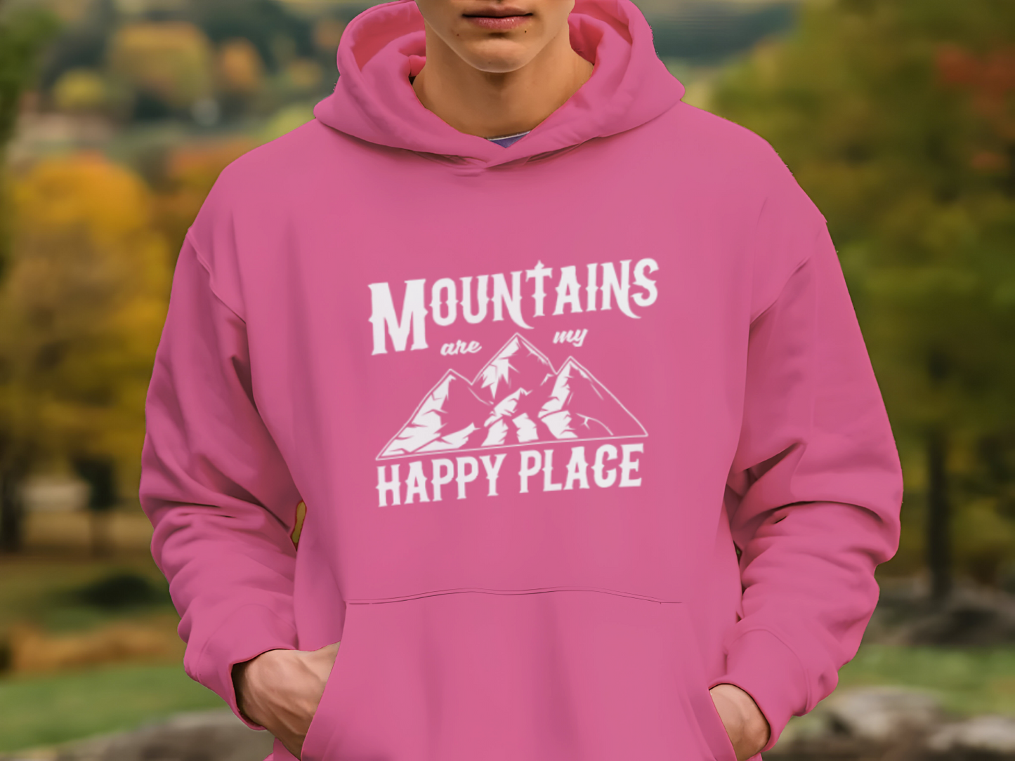 mountains are my happy place adventure hoodie