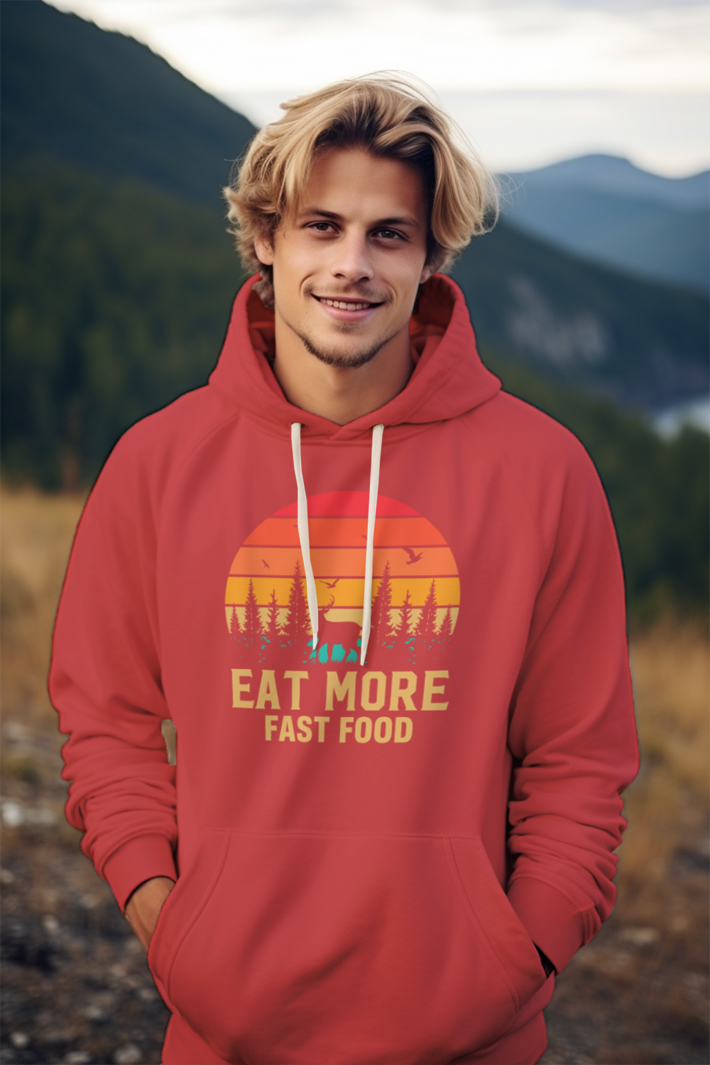 wilderness whimsy hoodie embrace nature with humor