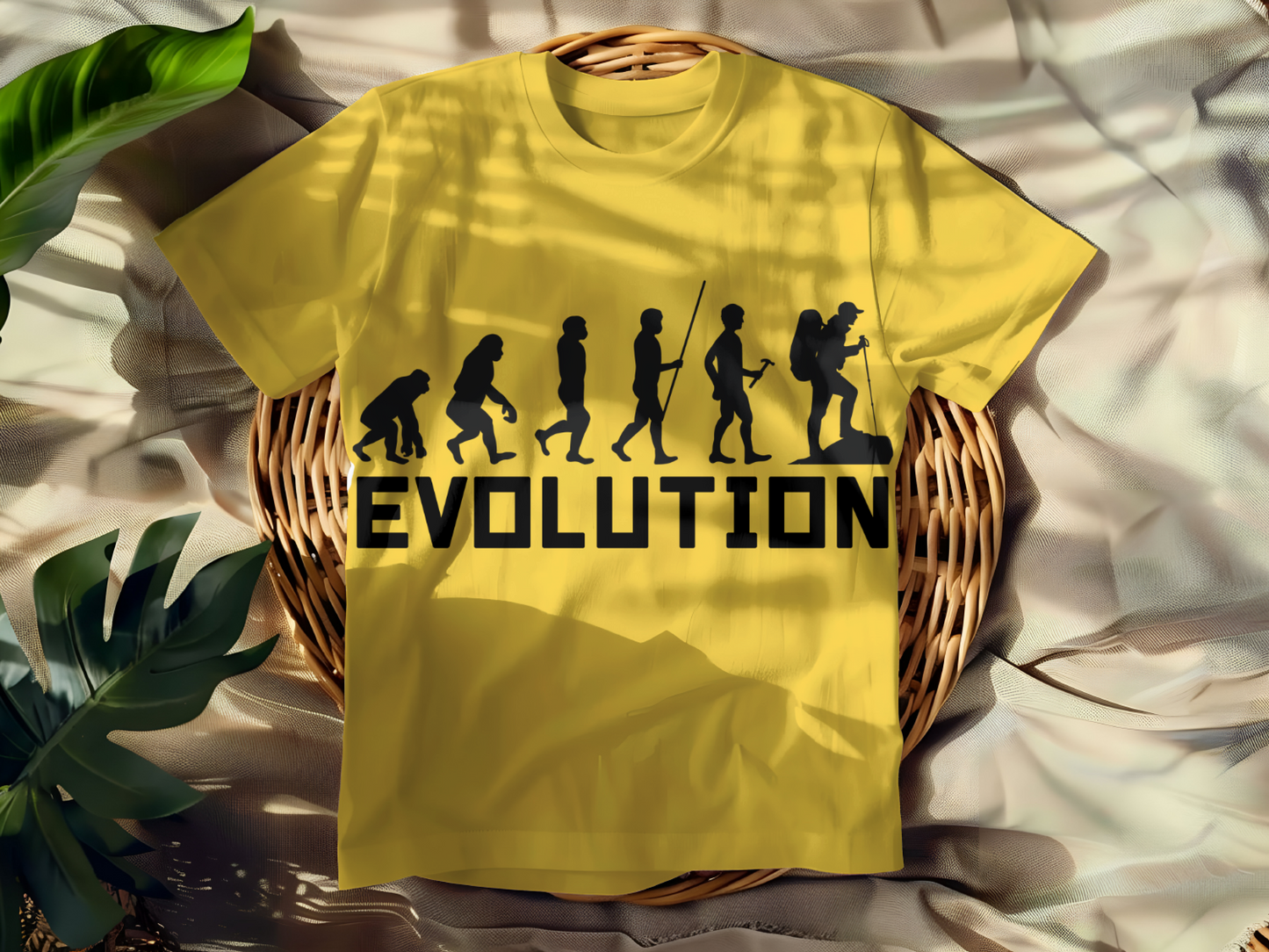 evolutionary journey t-shirt from ape to explorer