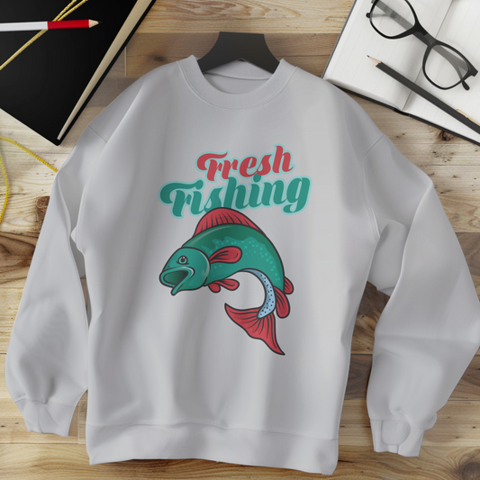 Fresh Fishing Long Sleeve Shirt With Whimsical Design