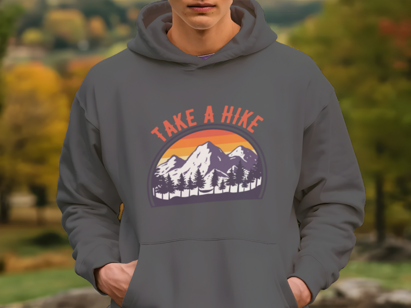 take a hike hoodie scenic mountain adventure wear