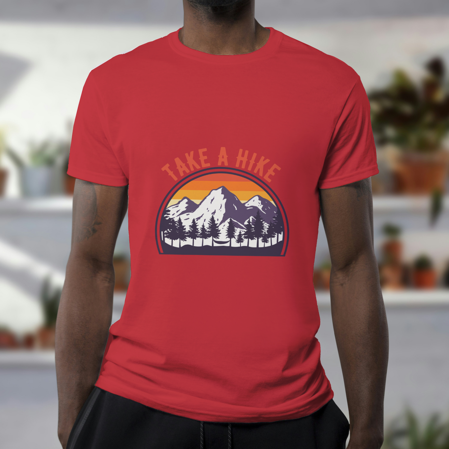 adventure awaits stylish mountain sunset t shirt design