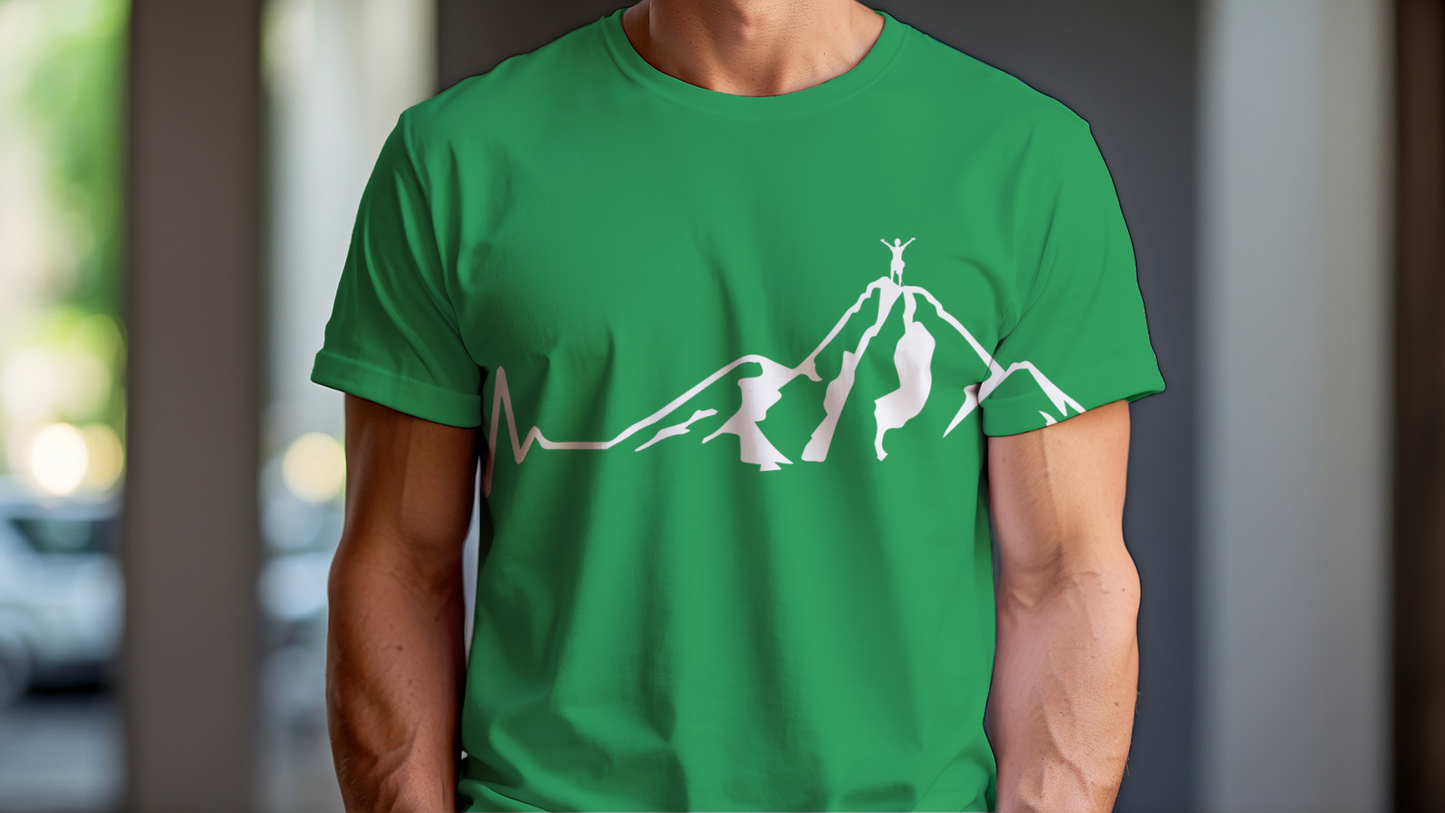 conquer mountains with pinnacle of life t-shirt