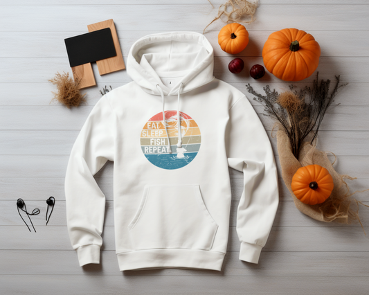 Vintage Fishing Hoodie With Rustic Outdoor Charm