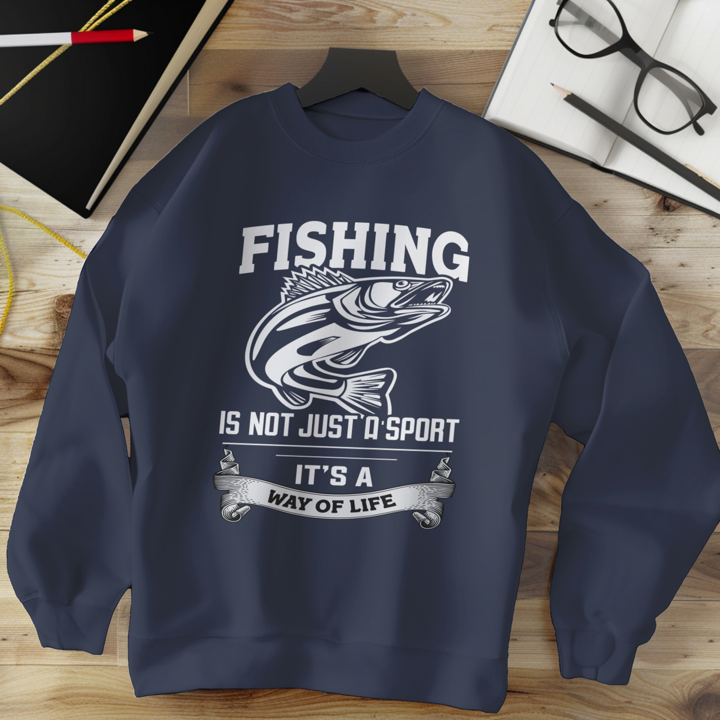 fishing passion long sleeve shirt way of life design