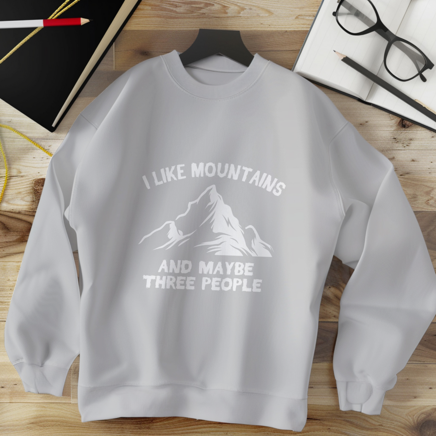 i like mountains long sleeve shirt with humor