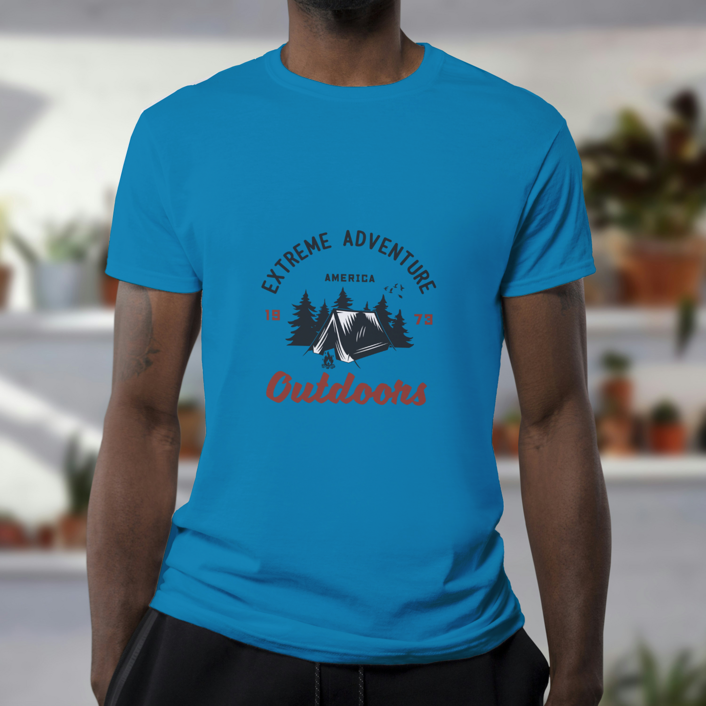 extreme adventure t-shirt nostalgic camping design