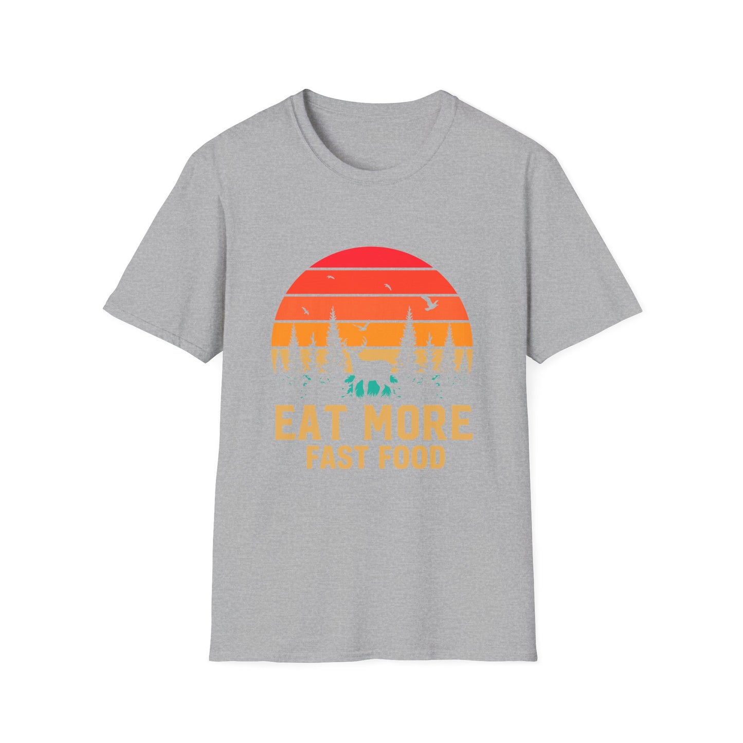 sunset wilderness nature meets humor t-shirt design