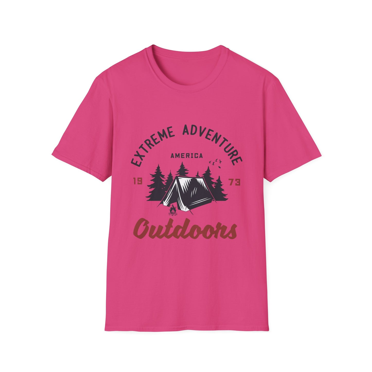 extreme adventure t-shirt nostalgic camping design