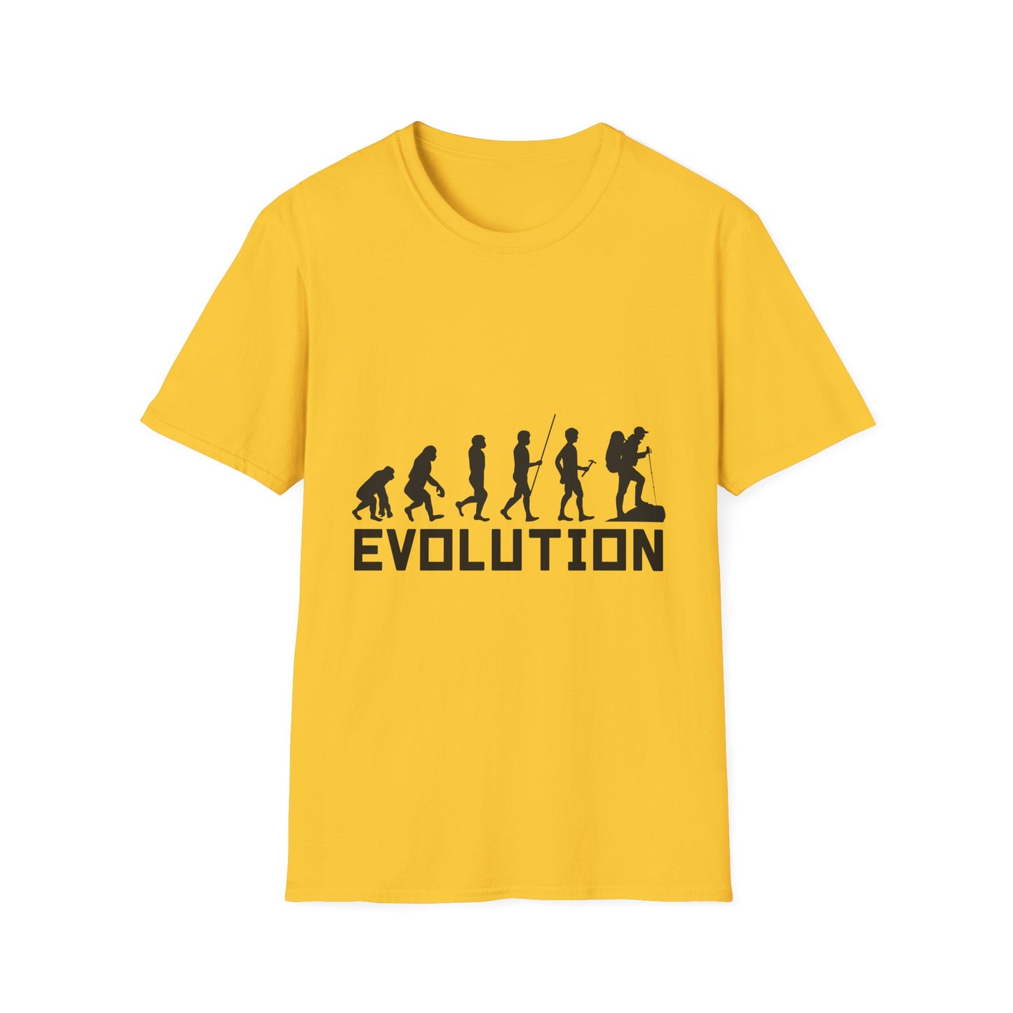 evolutionary journey t-shirt from ape to explorer