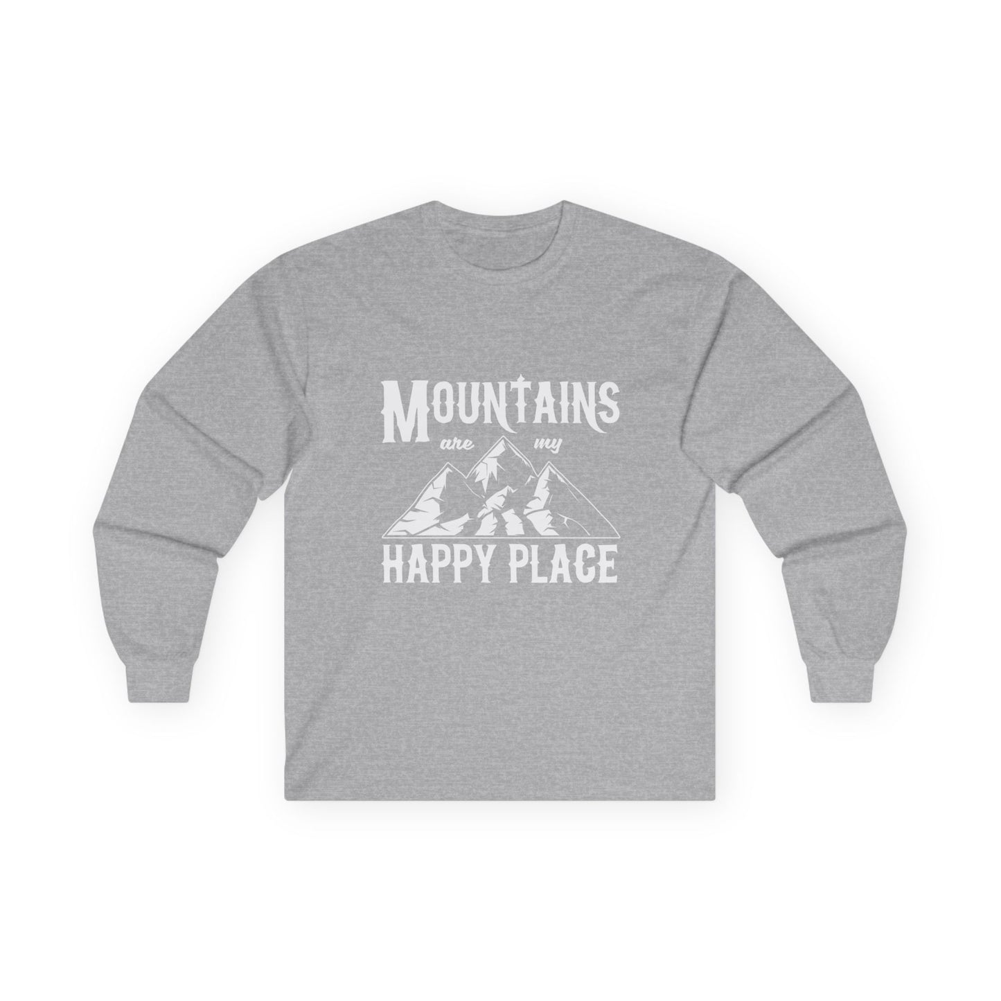 discover your mountain happy place long sleeve shirt