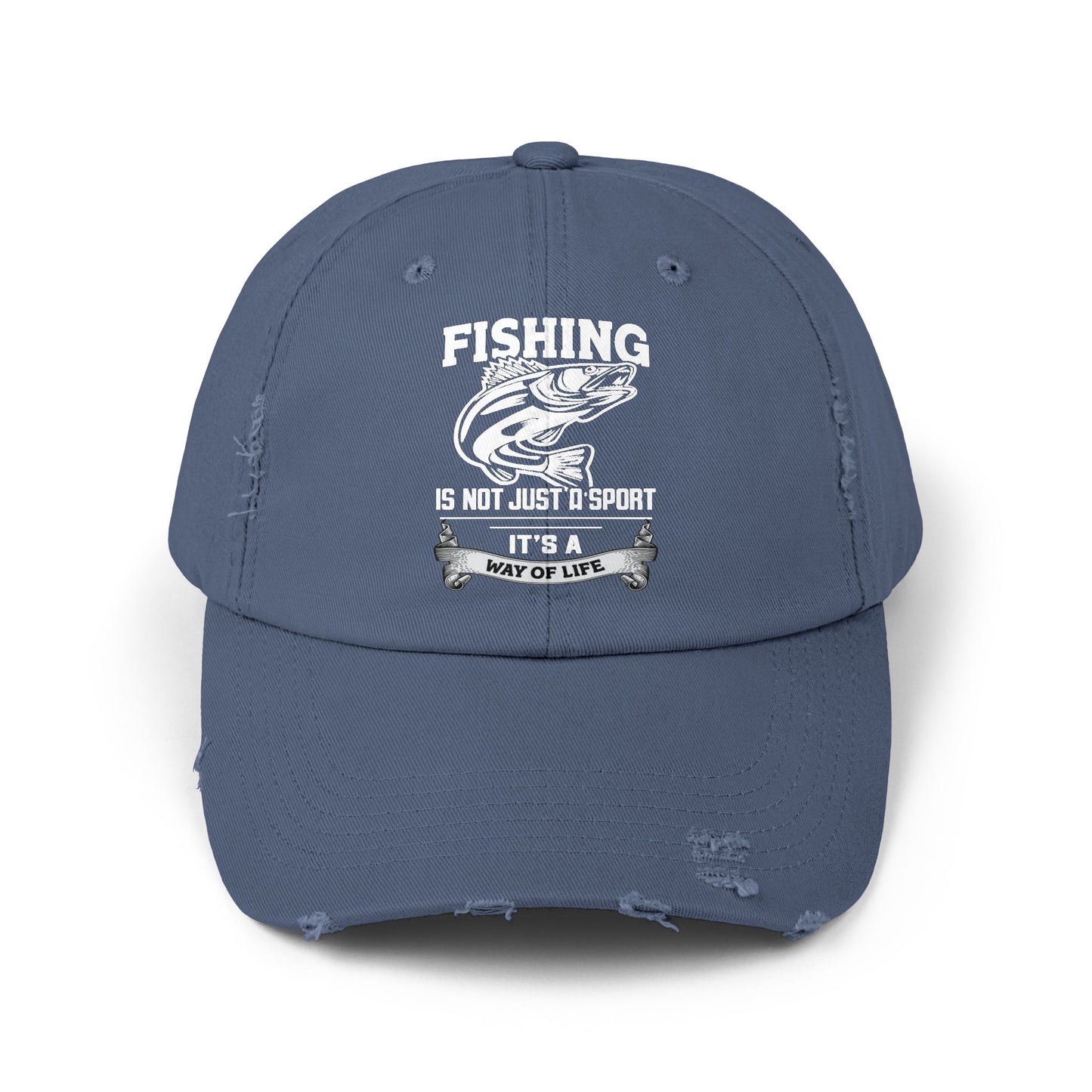 fishing way of life hat with dynamic bass design