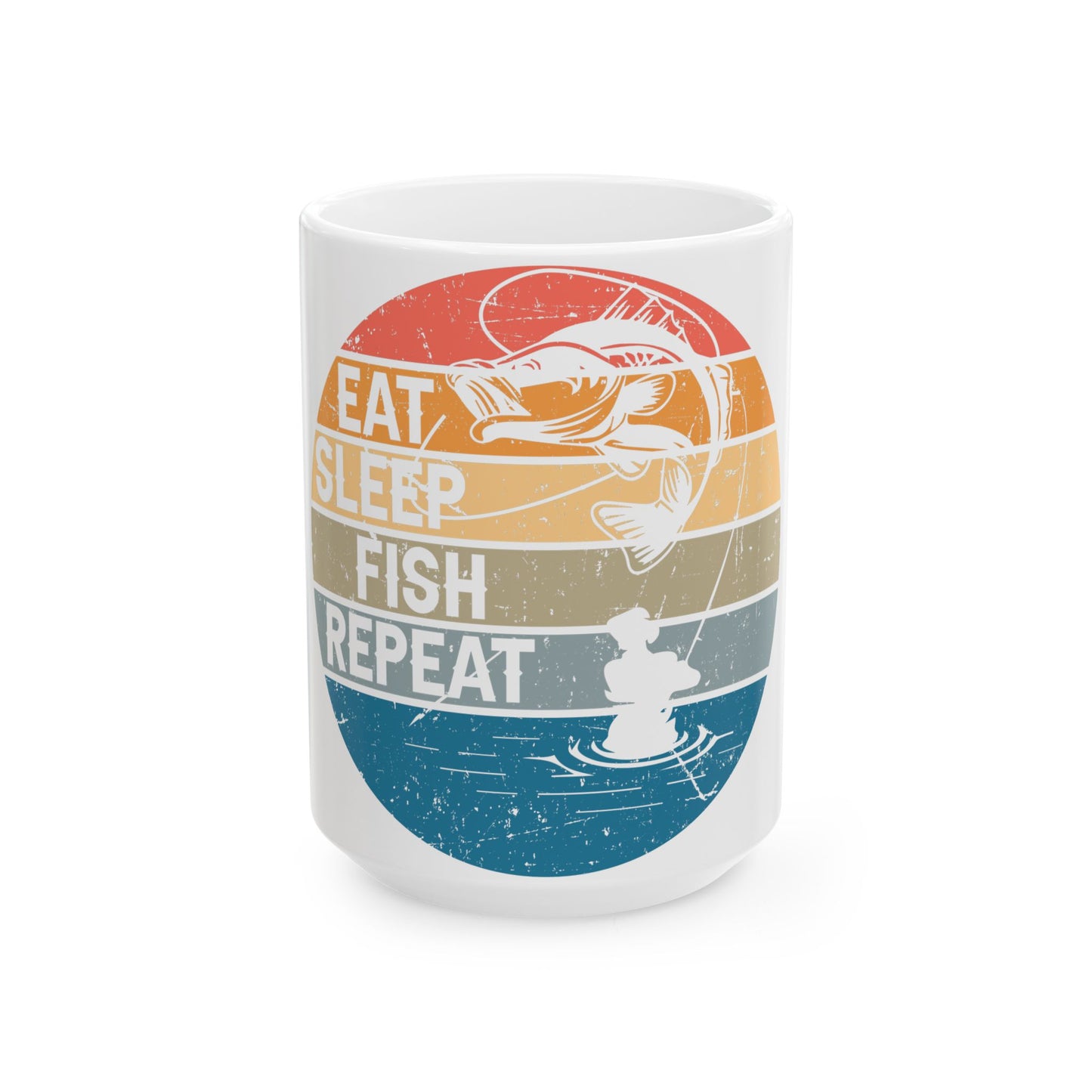 vintage fishing mug serenity and adventure design