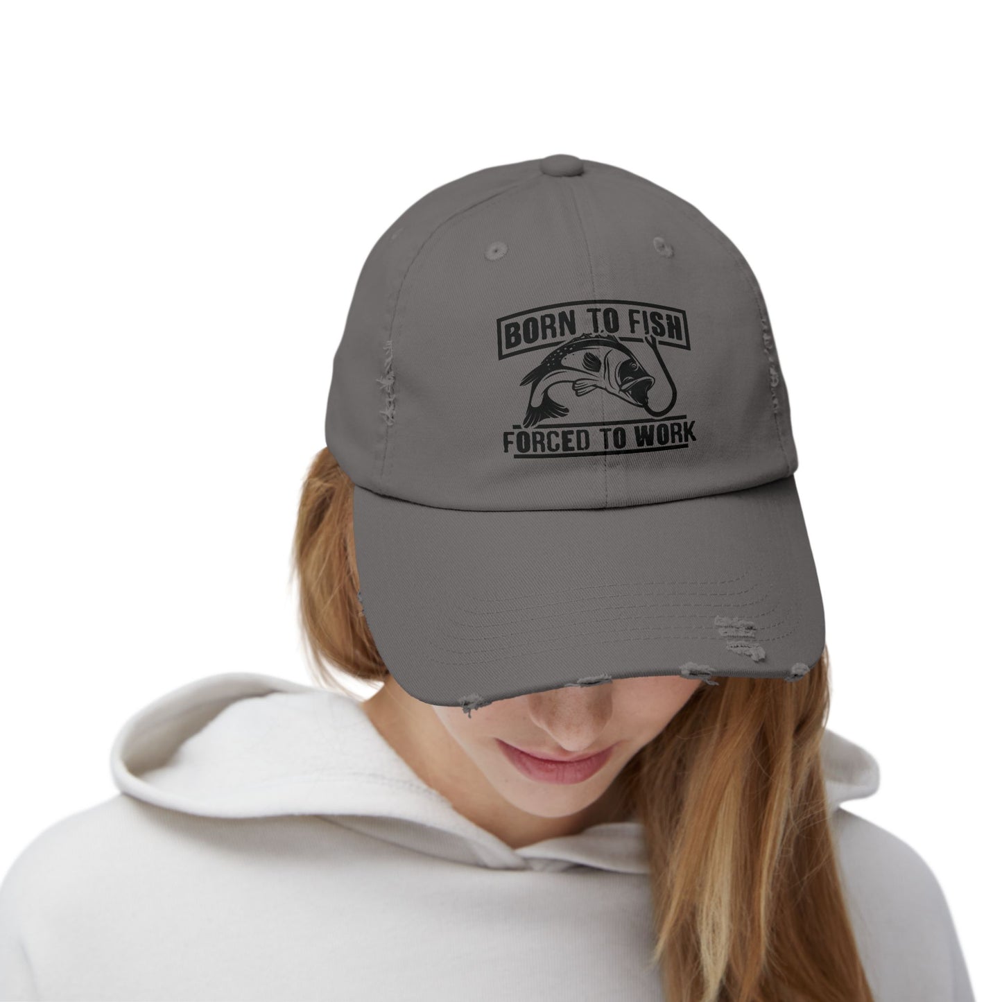 born to fish forced to work hat for fishing lovers