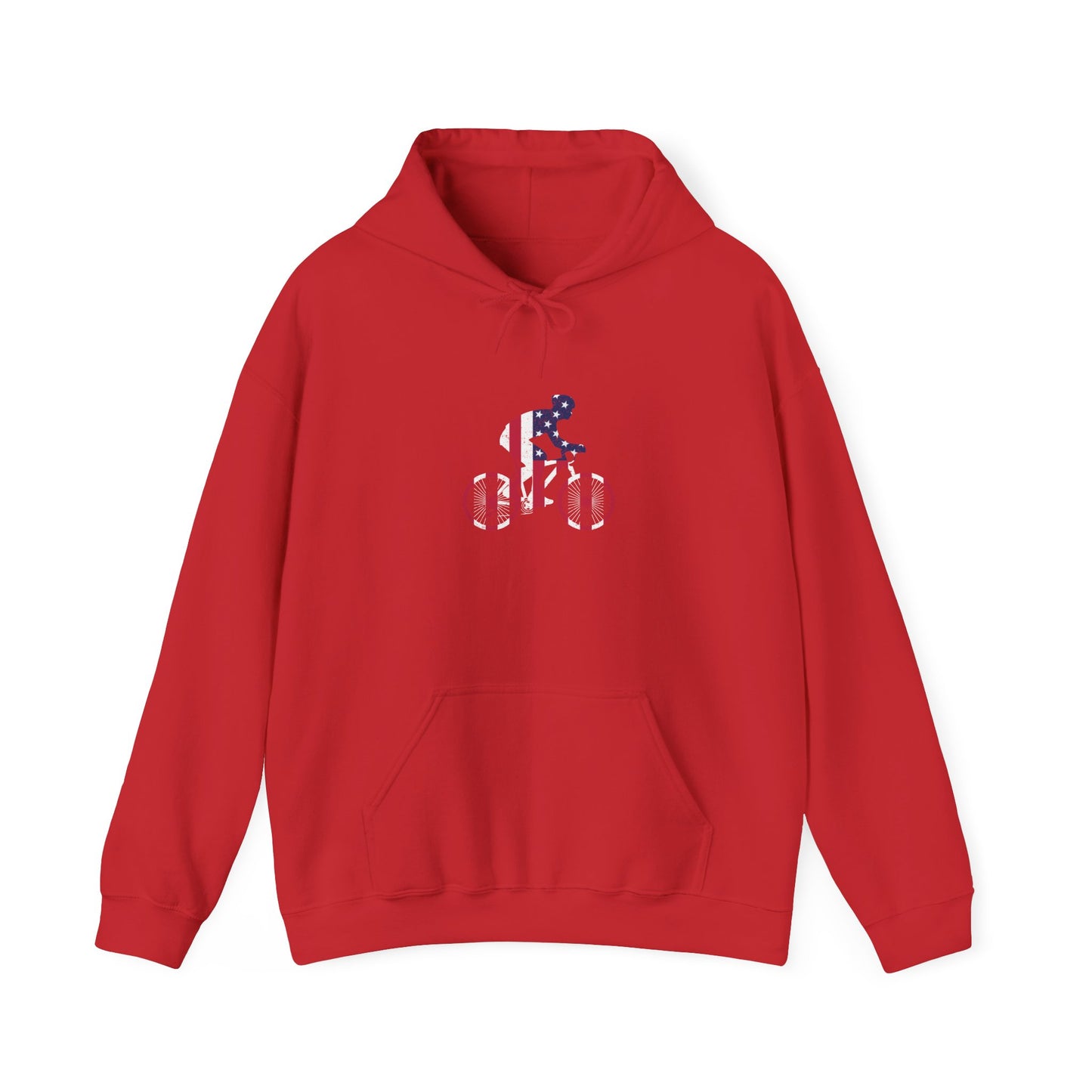 patriotic cyclist hoodie with dynamic usa design